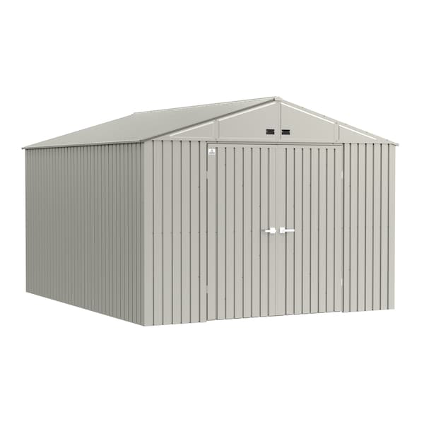 Elite Galvalume Steel Premium Shed Storage Shed, 10 ft x 12 ft, Cool Grey